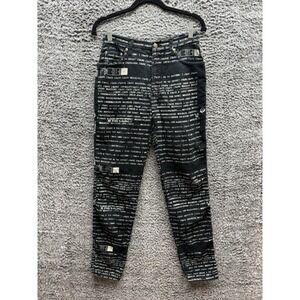 Vintage Moschino‎ 90's All Overprint Jeans Pants Size 30 in Black